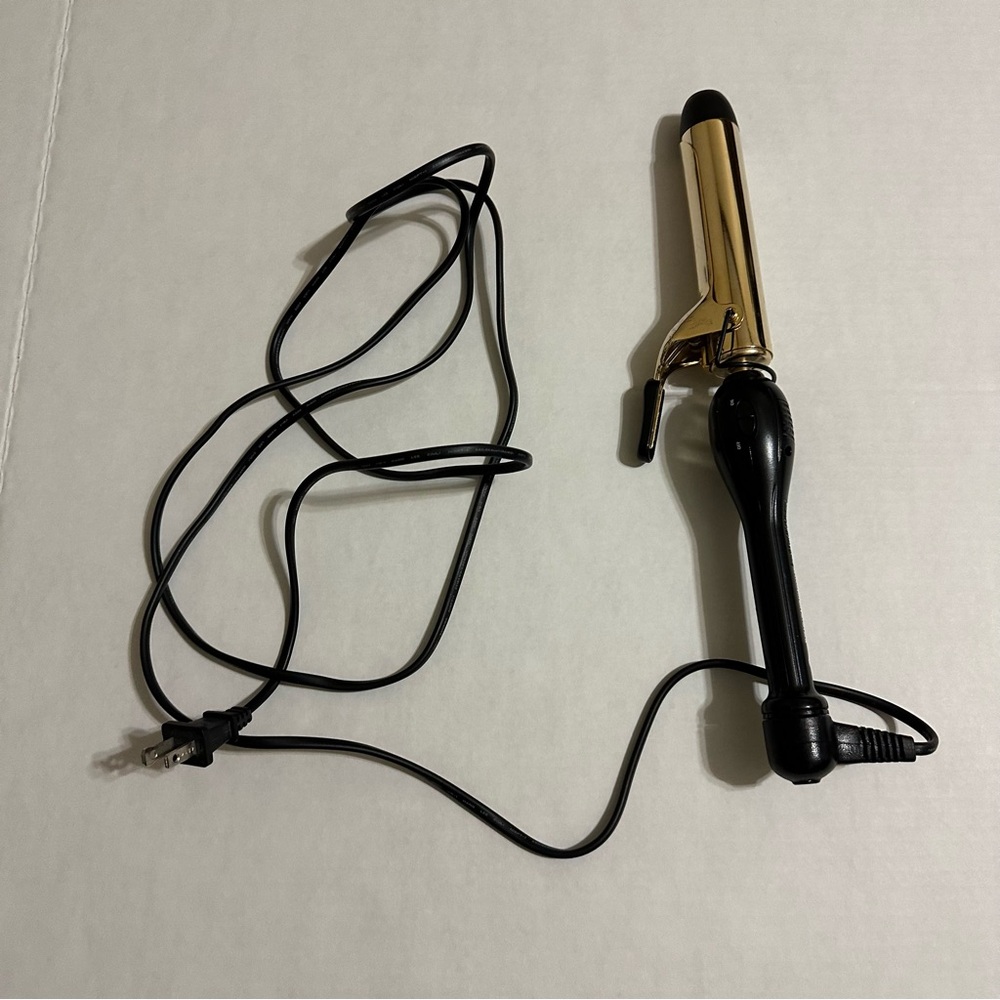 Gold and Black Curling Iron